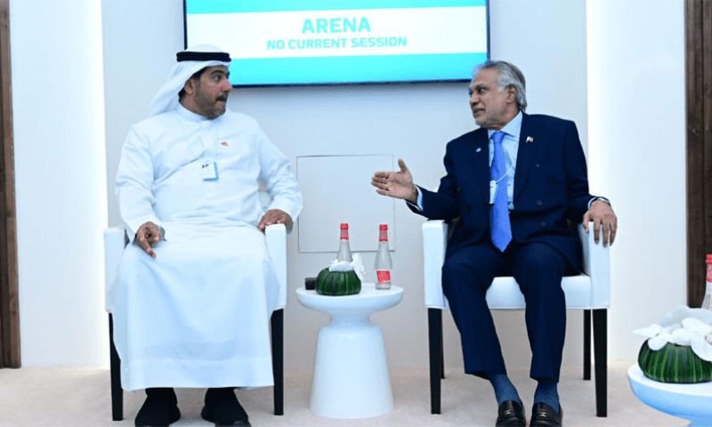 Le Ministre des Finances du Pakistan Ishaq Dar Rencontre le PDG d'Etisalat à Dubaï